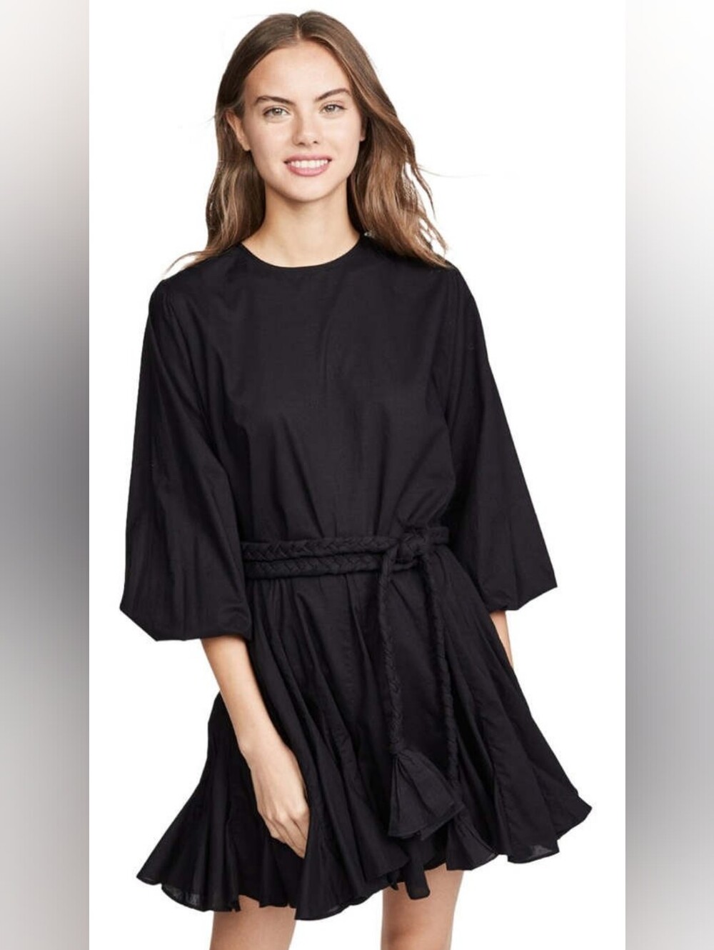 RHODE Ela Dress Black Cotton Women's Small